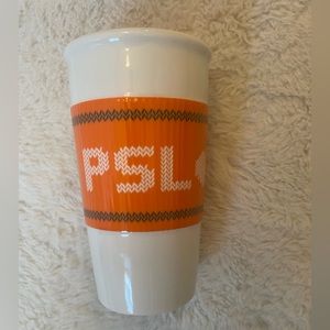 STARBUCKS TEAM PSL 16oz RETIRED PUMPKIN SPICE LATTE CERAMIC HOT CUP COFFEE
